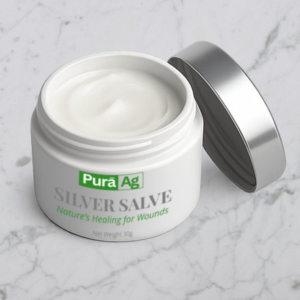 pura ag silver salve – natural antibacterial skin ointment with microsilver