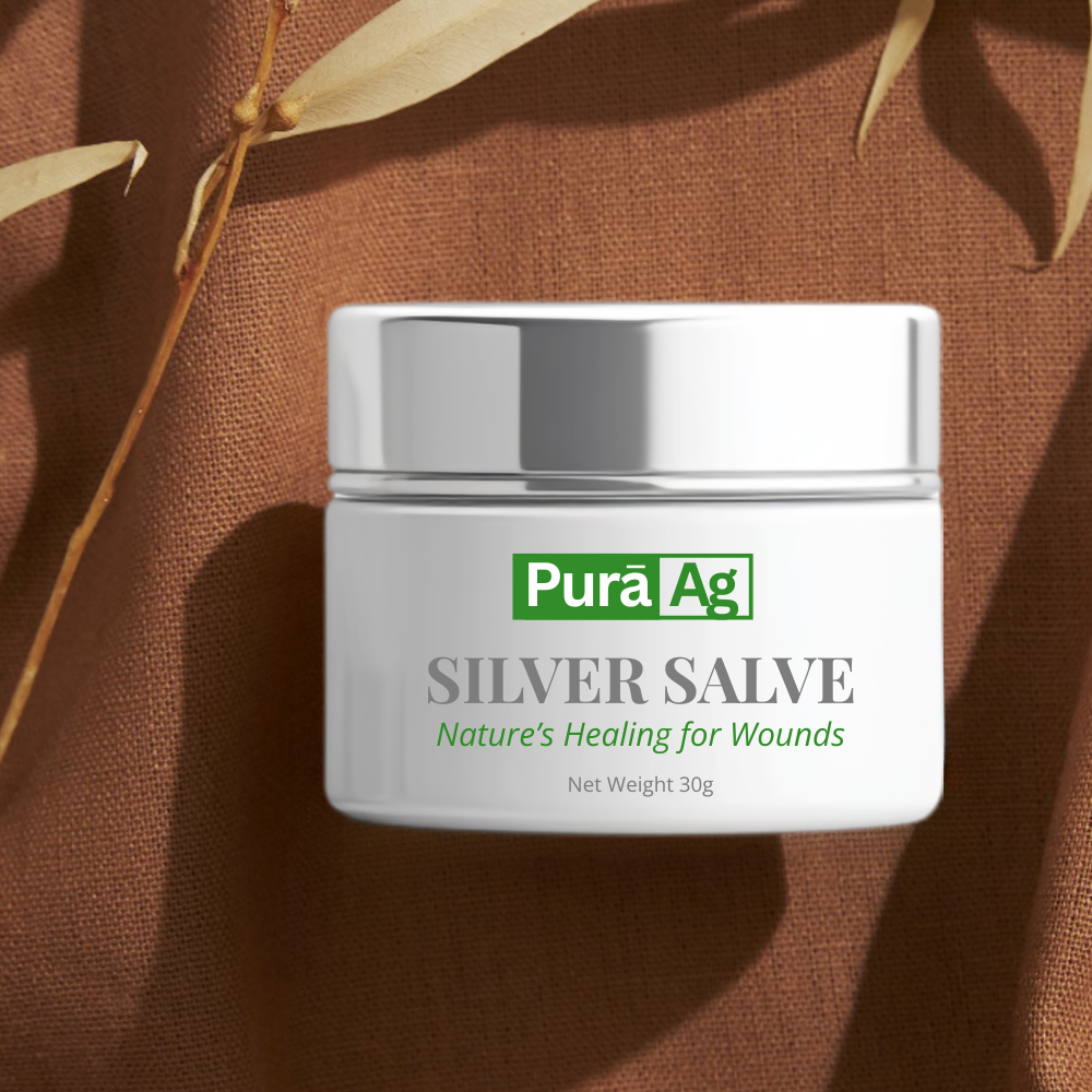 pura ag silver salve – natural antibacterial skin ointment with microsilver
