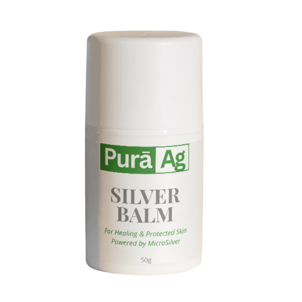 pura ag silver balm – natural antibacterial protection & skin healing