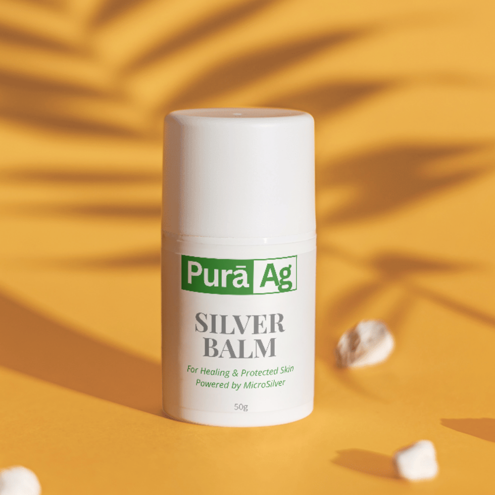 pura ag silver balm – natural antibacterial protection & skin healing