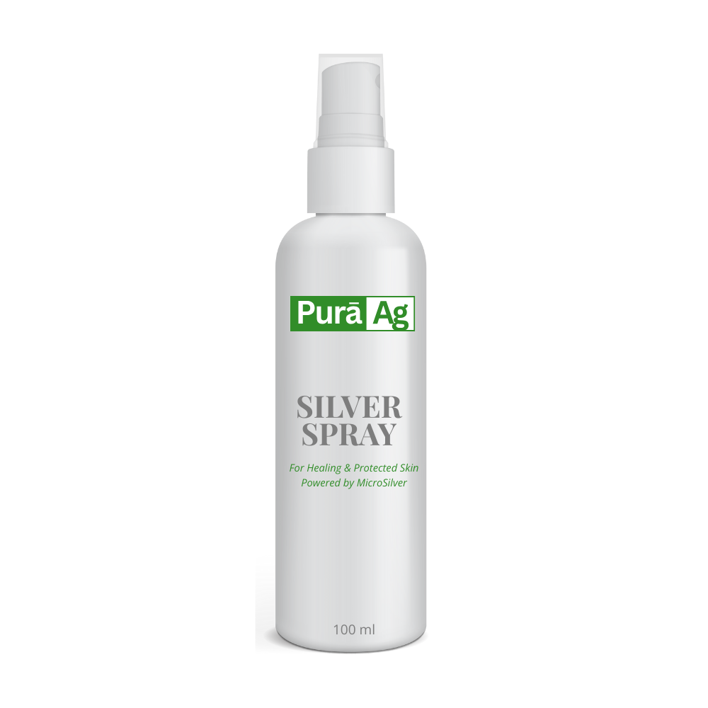 pura ag silver spray – natural antibacterial & skin healing mist