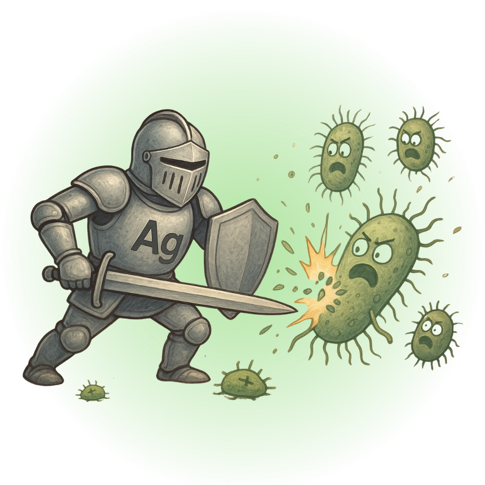 silver vs bacteria